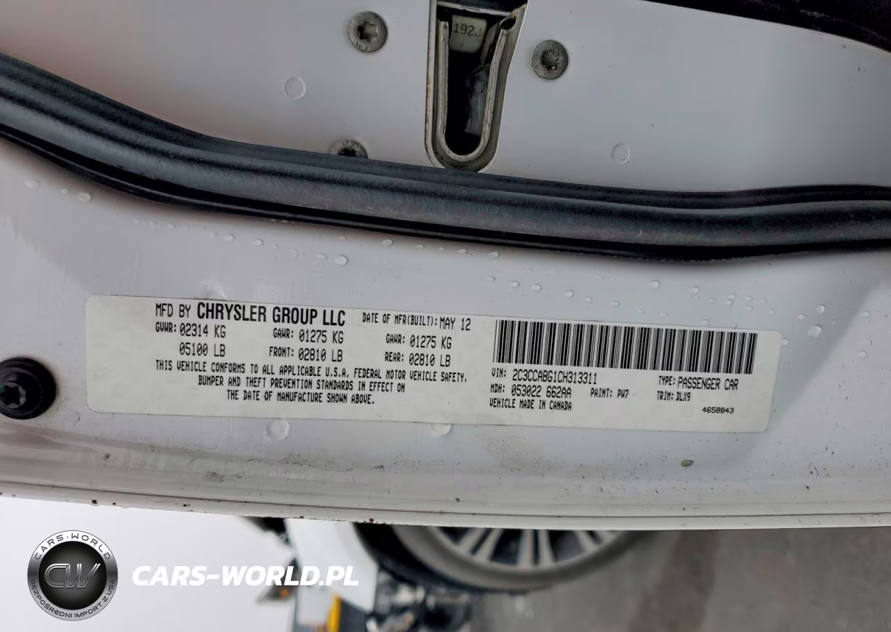 2012 Chrysler 300 S VIN:2C3CCABG1CH313311 - 13