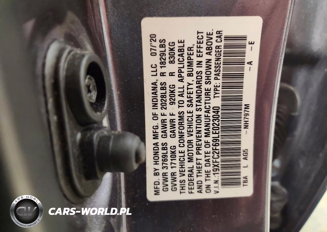 2020 Honda Civic Lx VIN:19XFC2F69LE023040 - 12