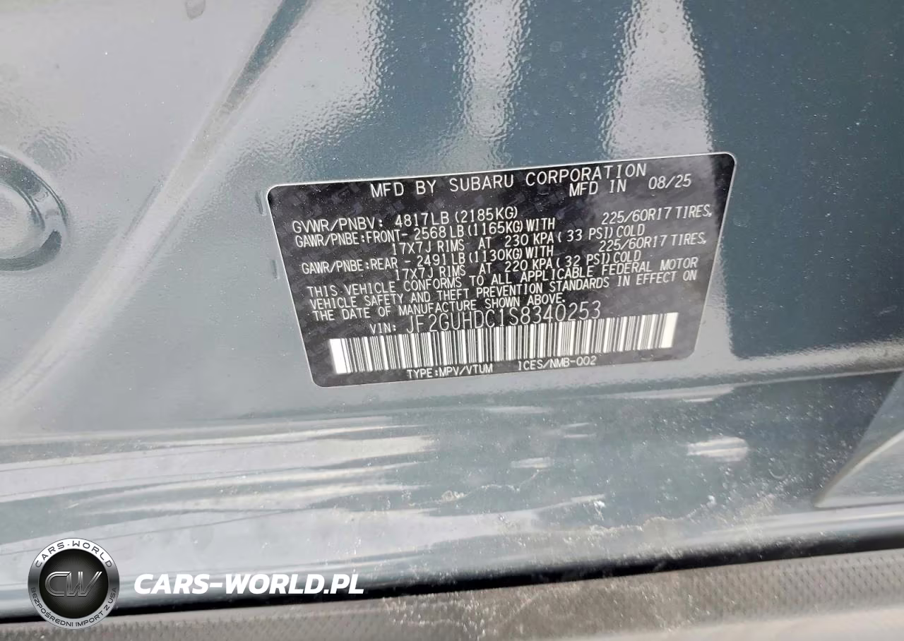 2025 Subaru Crosstrek Premium VIN:JF2GUHDC1S8340253 - 13