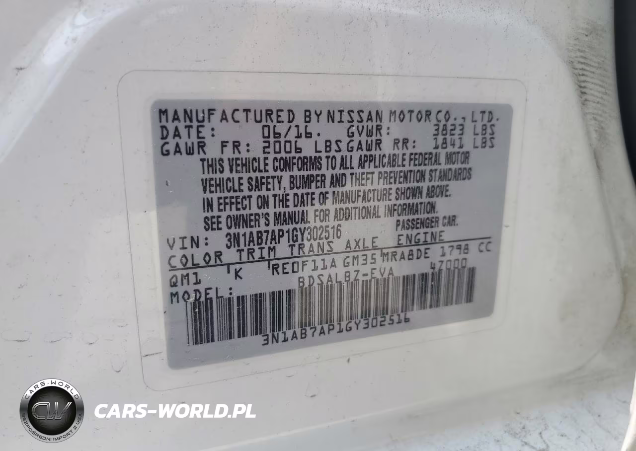 2016 Nissan Sentra S VIN:3N1AB7AP1GY302516 - 13