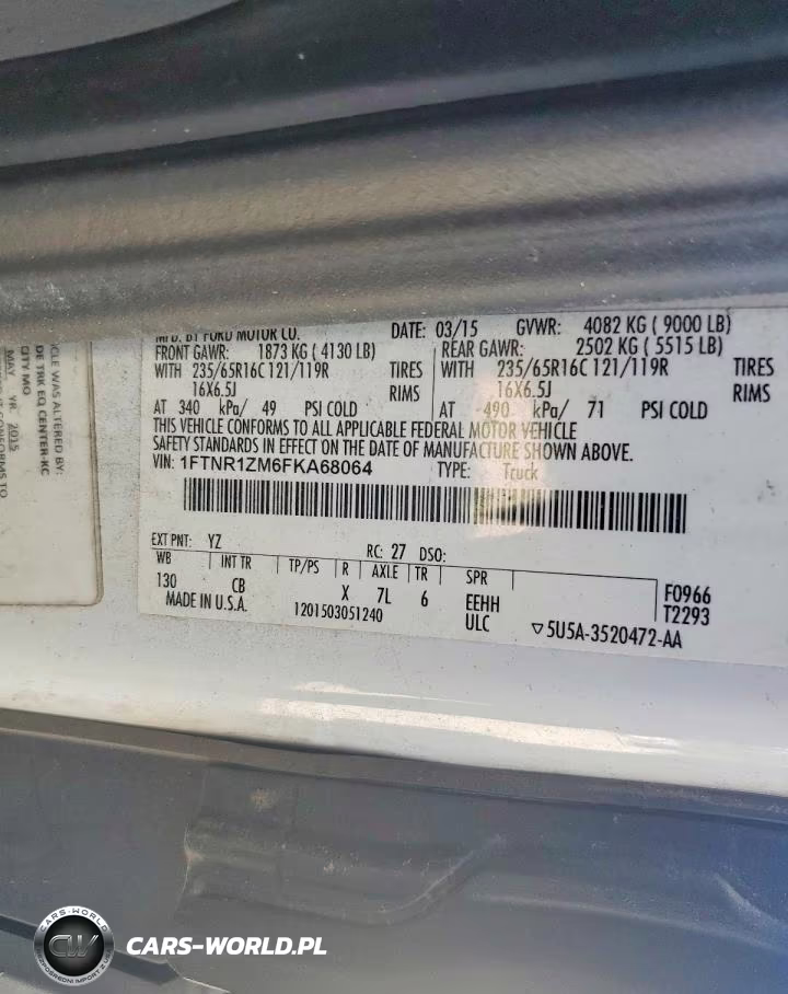 2015 Ford Transit T-250 VIN:1FTNR1ZM6FKA68064 - 12