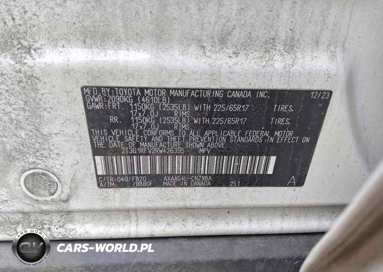 2024 Toyota Rav4 Le VIN:2T3G1RFV2RW426395 - 13