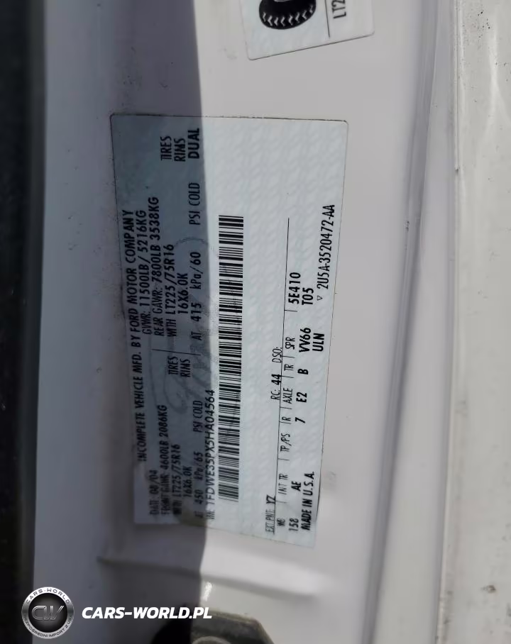 2005 Ford Econoline E350 Super Duty Cutaway Van VIN:1FDWE35PX5HA04564 - 13