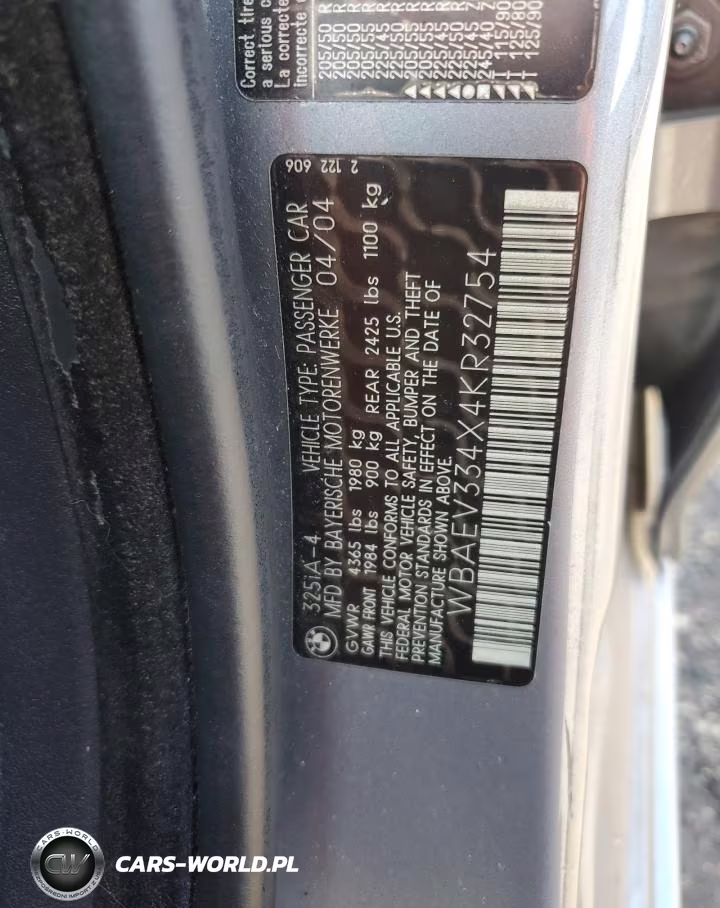 2004 BMW 325 I VIN:WBAEV334X4KR32754 - 12