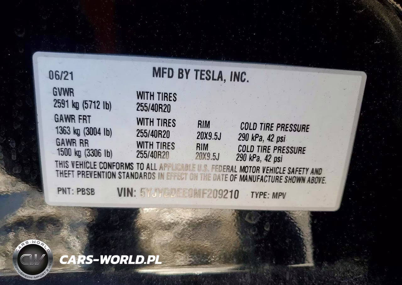 2021 Tesla Model Y VIN:5YJYGDEE0MF209210 - 12