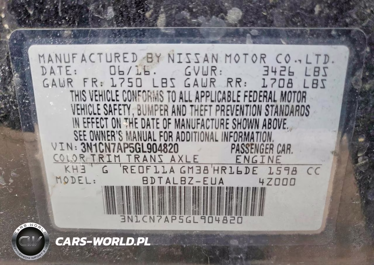 2016 Nissan Versa S VIN:3N1CN7AP5GL904820 - 12