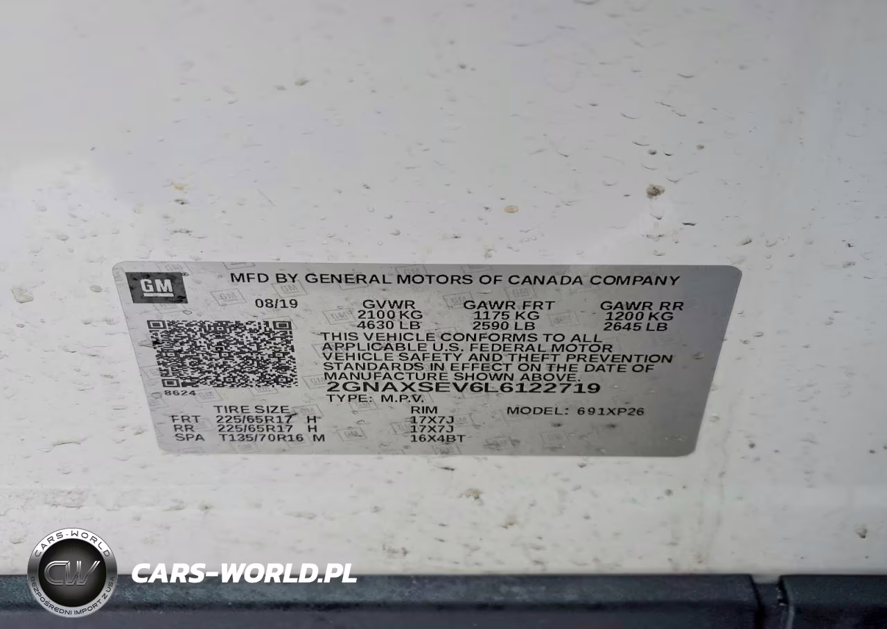 2020 Chevrolet Equinox Ls VIN:2GNAXSEV6L6122719 - 13