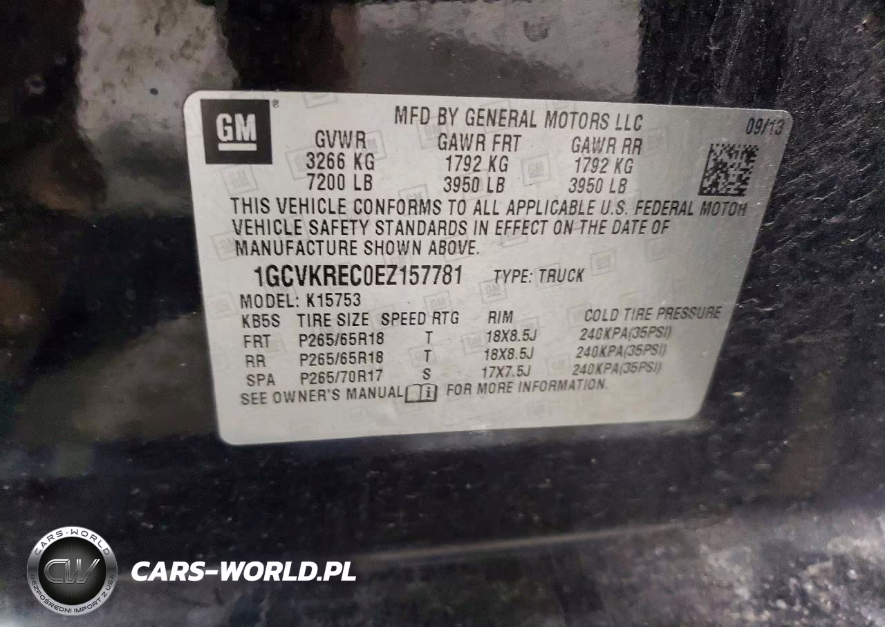 2014 Chevrolet Silverado K1500 Lt VIN:1GCVKREC0EZ157781 - 13