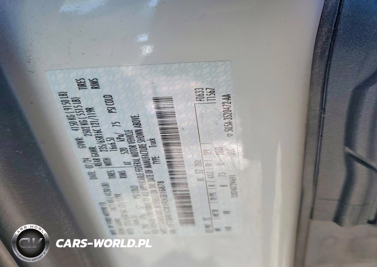 2024 Ford Transit T-250 Utility - Service Van VIN:1FTBR1C81RKB16878 - 13
