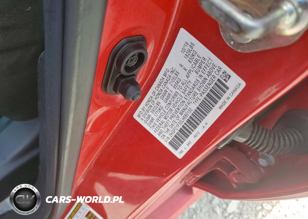 2020 Honda Civic Ex VIN:2HGFC1F35LH680150 - 12