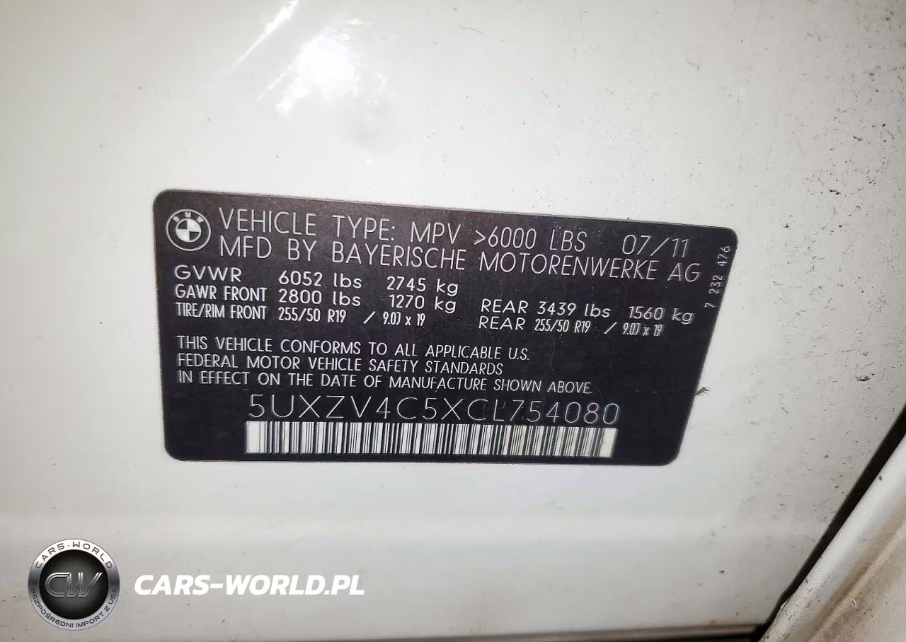 2012 BMW X5 xDrive35I VIN:5UXZV4C5XCL754080 - 13