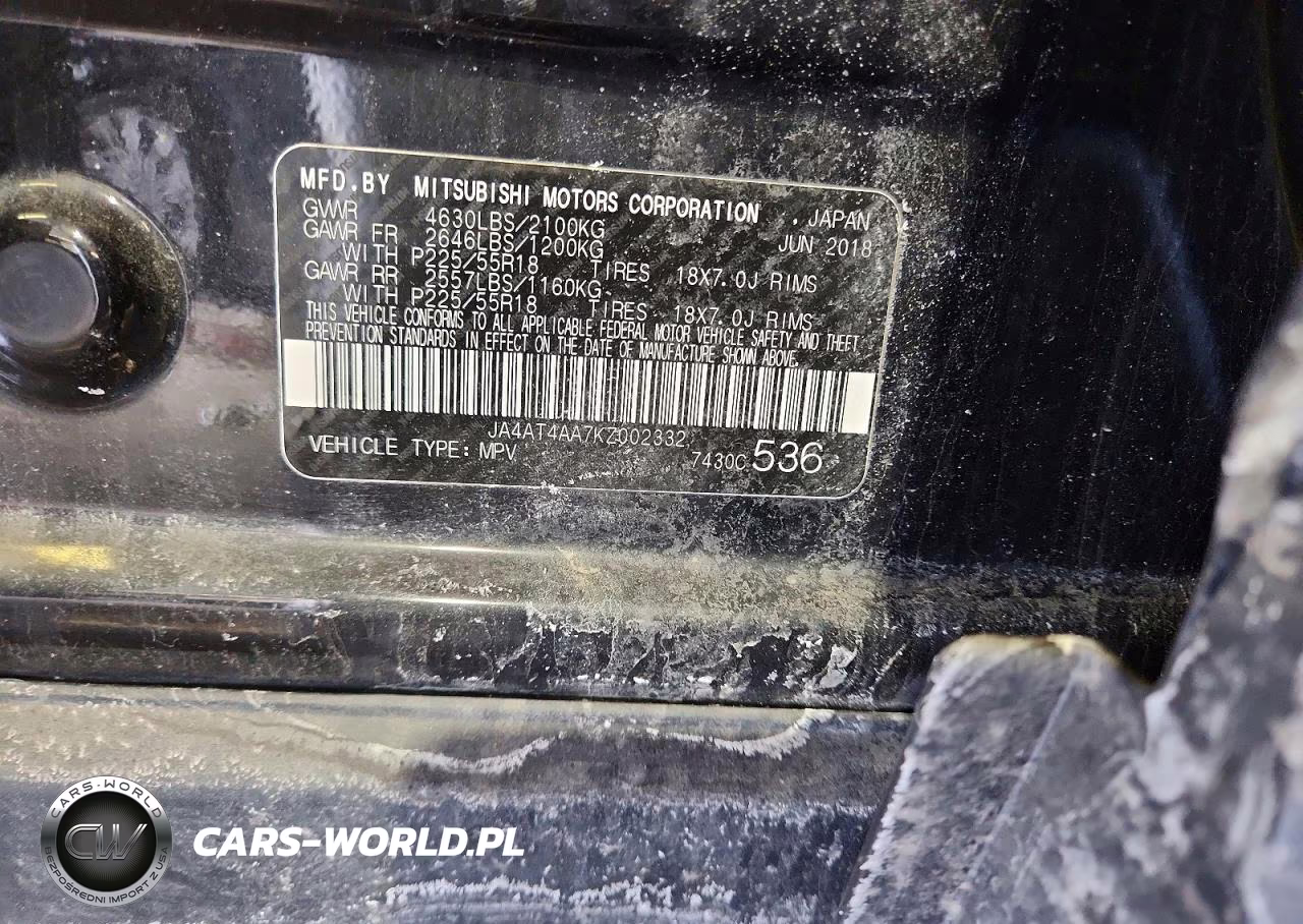 2019 Mitsubishi Eclipse Cross Le VIN:JA4AT4AA7KZ002332 - 13