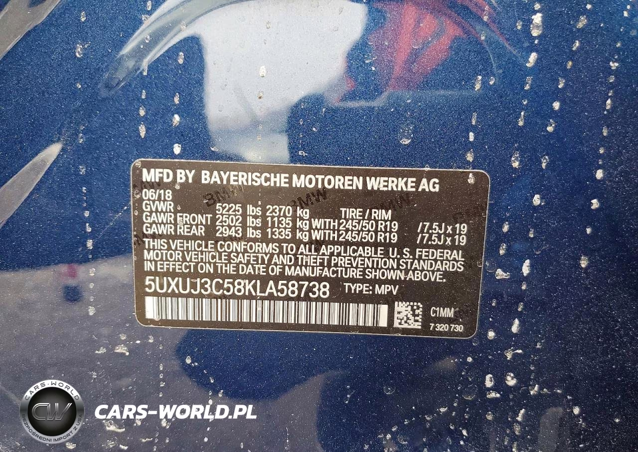 2019 BMW X4 xDrive30I VIN:5UXUJ3C58KLA58738 - 13