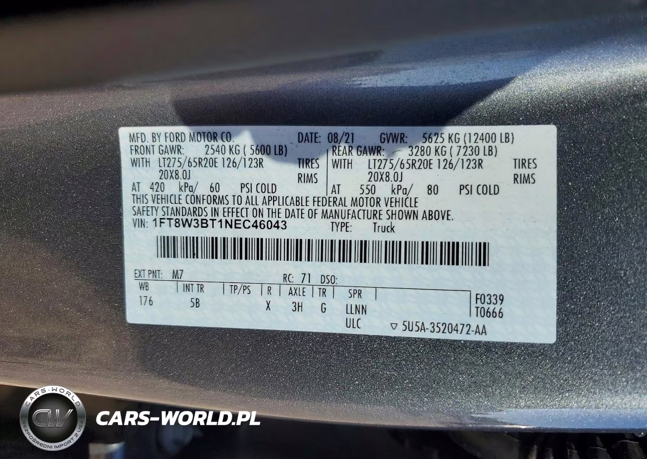 2022 Ford F350 Super Duty VIN:1FT8W3BT1NEC46043 - 13