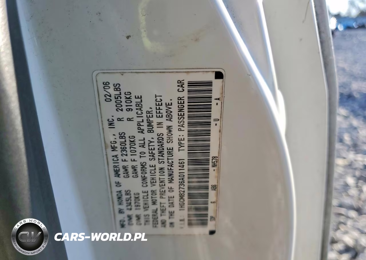 2006 Honda Accord Ex VIN:1HGCM82736A011461 - 12