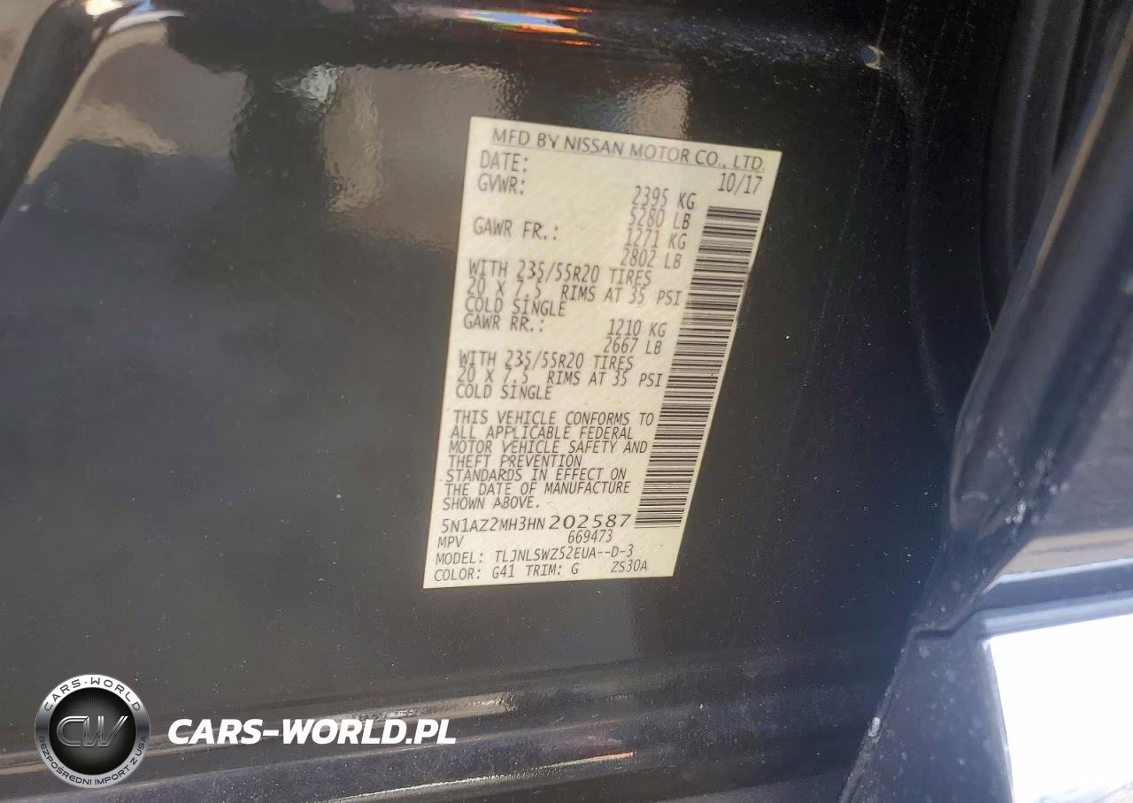 2017 Nissan Murano S VIN:5N1AZ2MH3HN202587 - 14