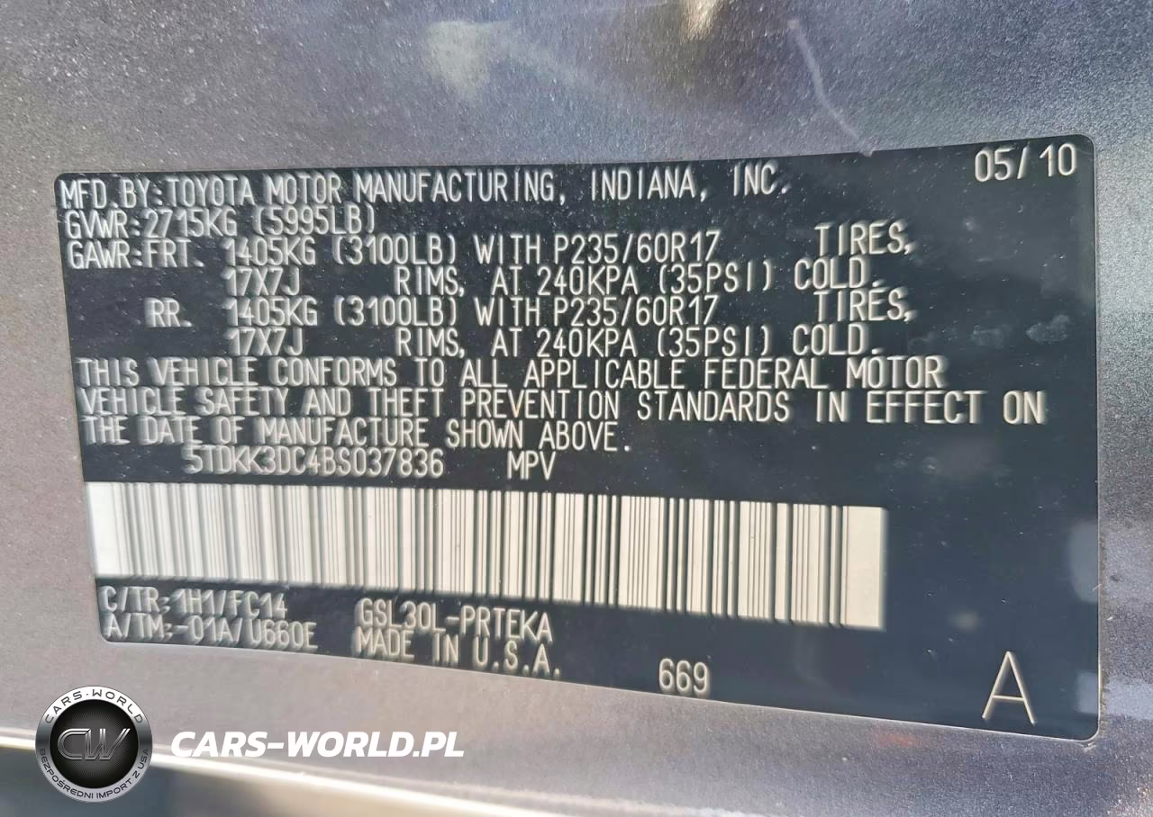 2011 Toyota Sienna Le VIN:5TDKK3DC4BS037836 - 13