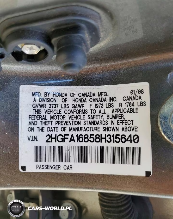 2008 Honda Civic Ex VIN:2HGFA16858H315640 - 12