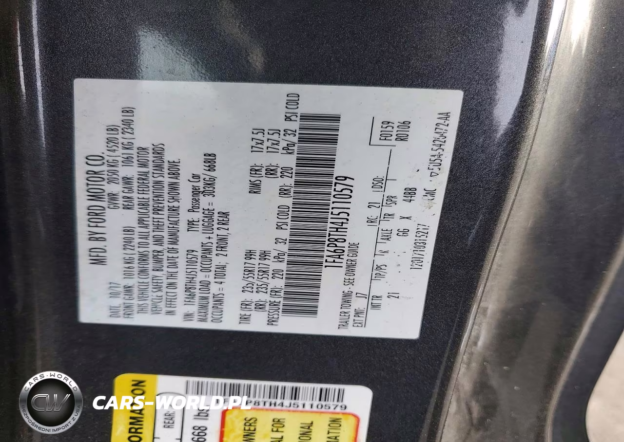 2018 Ford Mustang VIN:1FA6P8TH4J5110579 - 12