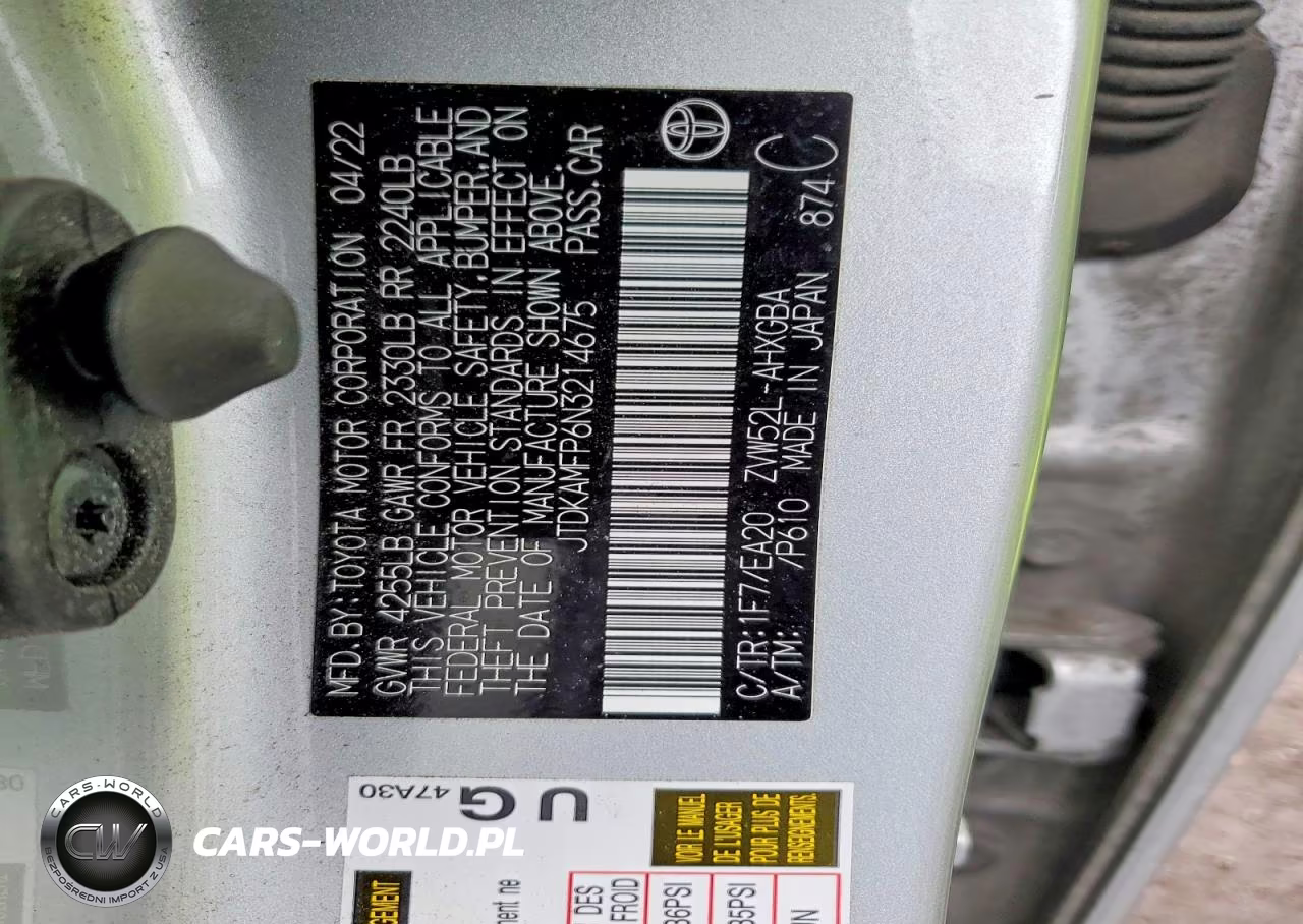 2022 Toyota Prius Prime Le VIN:JTDKAMFP6N3214675 - 12