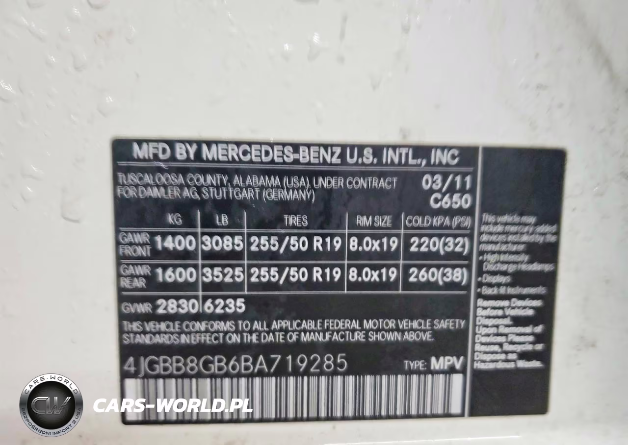 2011 Mercedes-Benz Ml 350 4Matic VIN:4JGBB8GB6BA719285 - 12