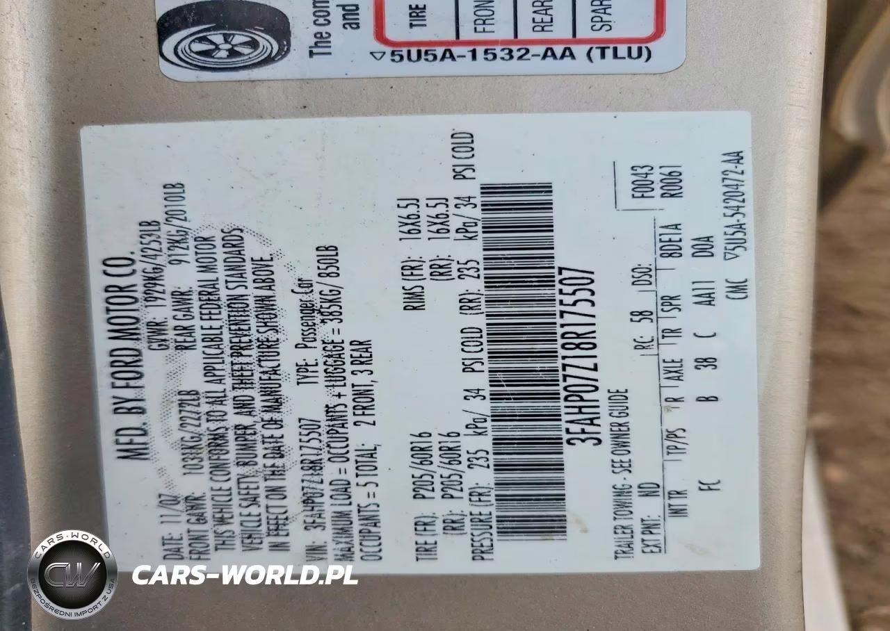 2008 Ford Fusion Se VIN:3FAHP07Z18R175507 - 13