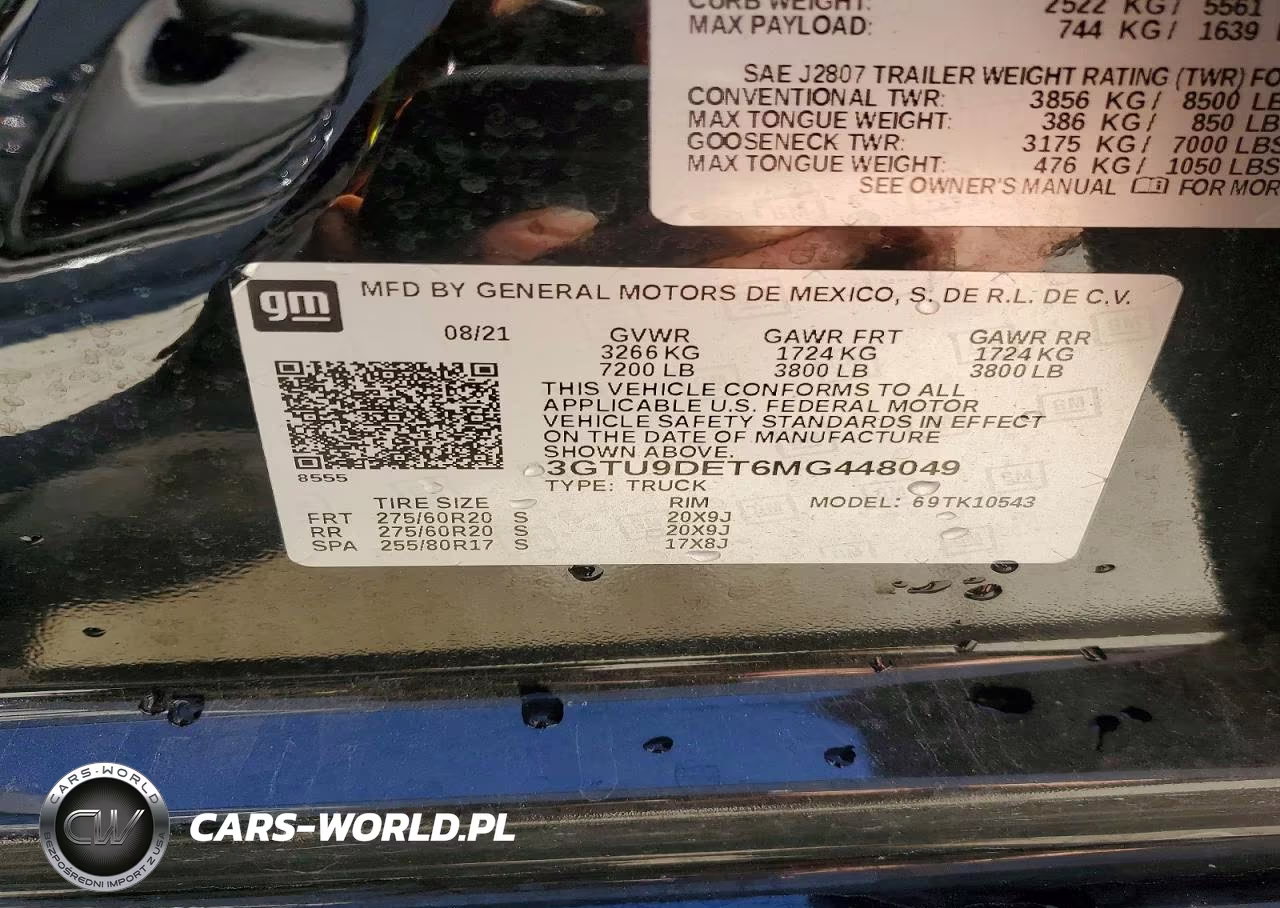 2021 GMC Sierra K1500 Slt VIN:3GTU9DET6MG448049 - 12