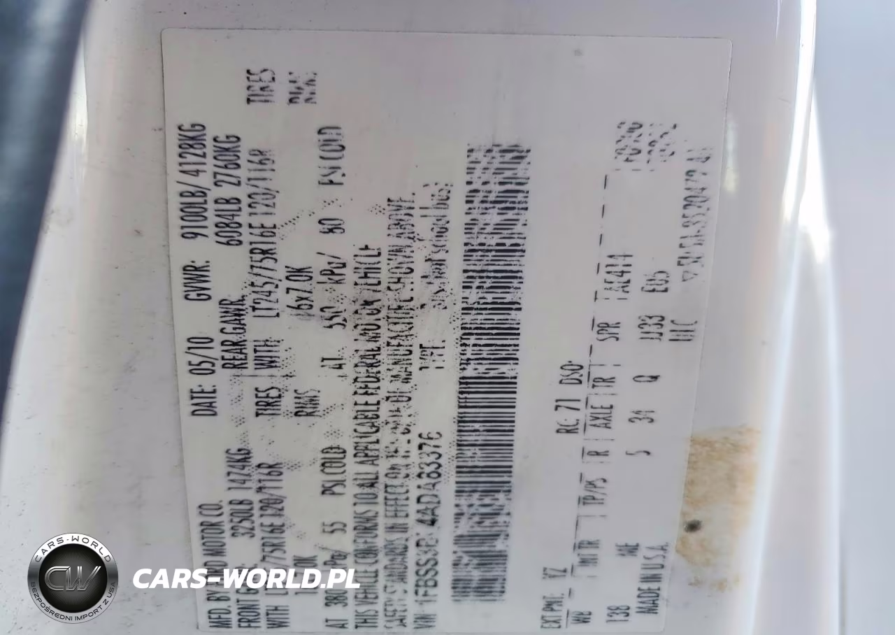 2010 Ford Econoline Wagon Xl E VIN:1FBSS3BL4ADA83376 - 13