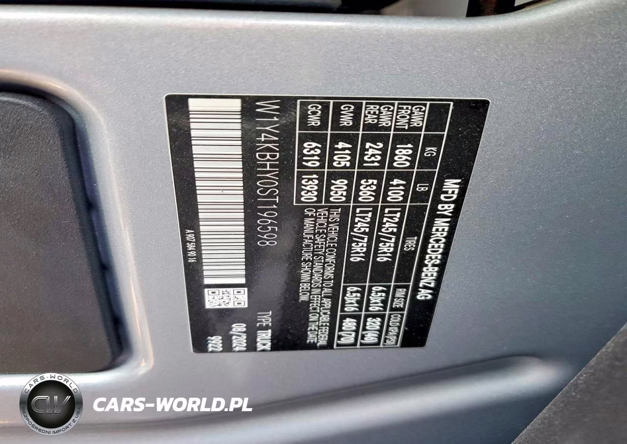 2025 Mercedes Benz Sprinter 2500 Delivery Van VIN:W1Y4KBHY0ST196598 - 12