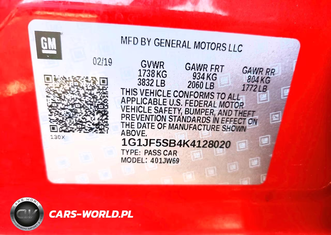 2019 Chevrolet Sonic Premier VIN:1G1JF5SB4K4128020 - 12