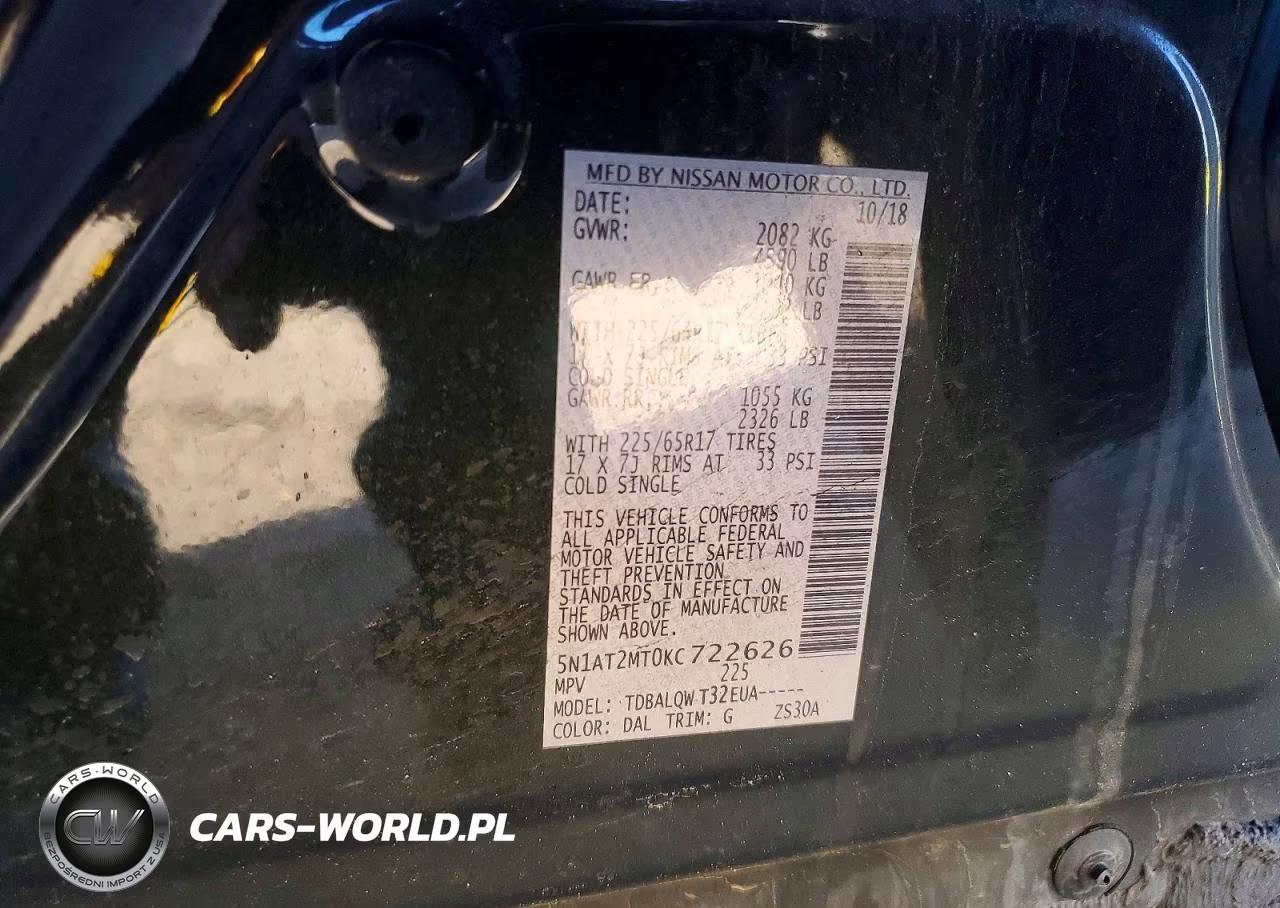 2019 Nissan Rogue S VIN:5N1AT2MT0KC722626 - 14