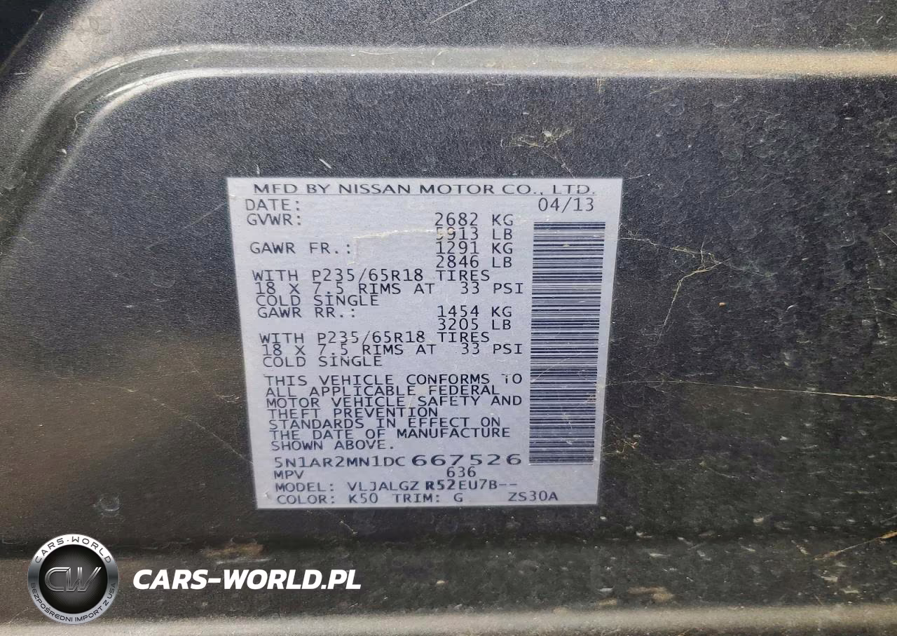 2013 Nissan Pathfinder S VIN:5N1AR2MN1DC667526 - 13
