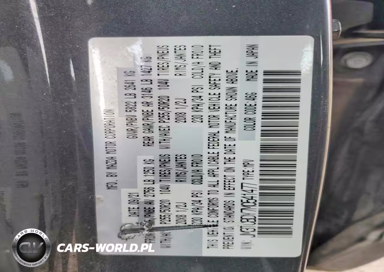 2021 Mazda Cx-9 Grand Touring VIN:JM3TCBDY7M0541477 - 13