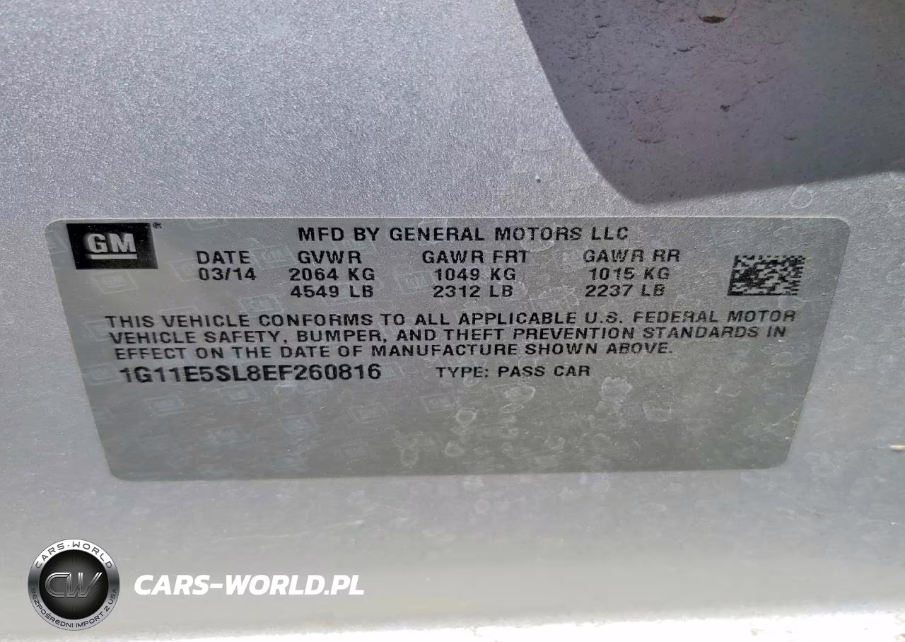 2014 Chevrolet Malibu 2Lt VIN:1G11E5SL8EF260816 - 12