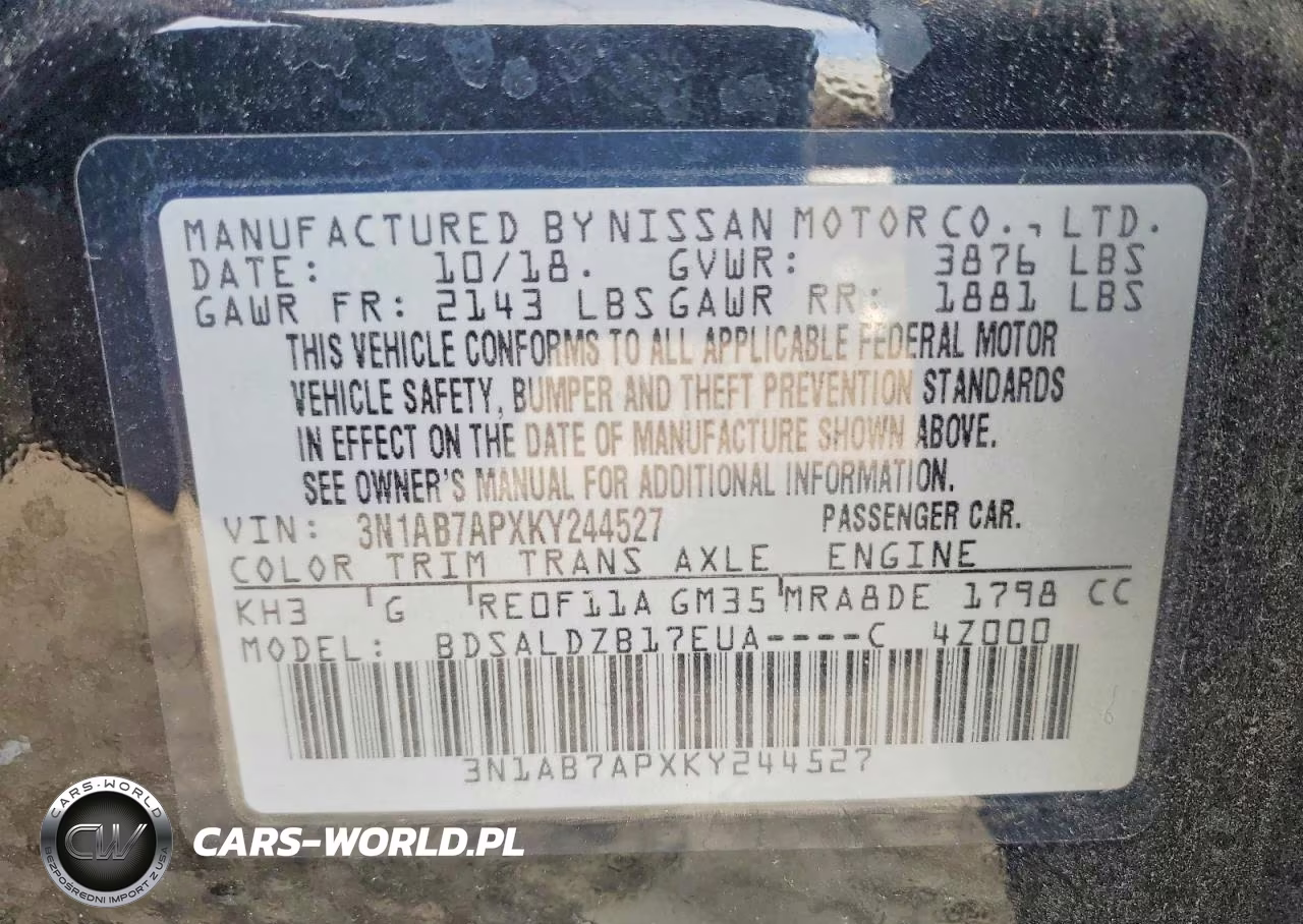 2019 Niss Sentra VIN:3N1AB7APXKY244527 - 12