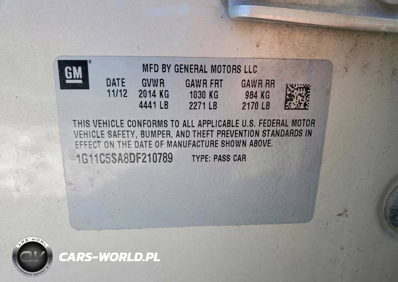2013 Chevrolet Malibu 1Lt VIN:1G11C5SA8DF210789 - 12