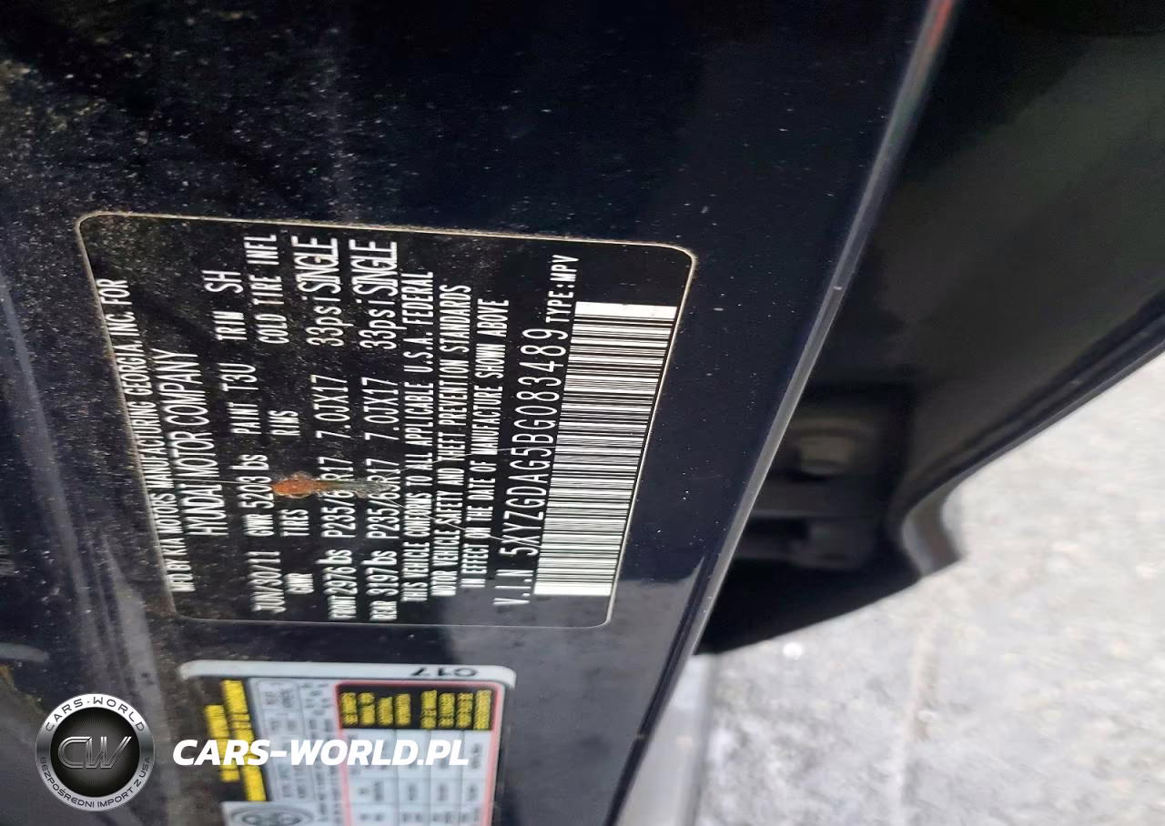 2011 Hyundai Santa Fe Gls VIN:5XYZGDAG5BG083489 - 13