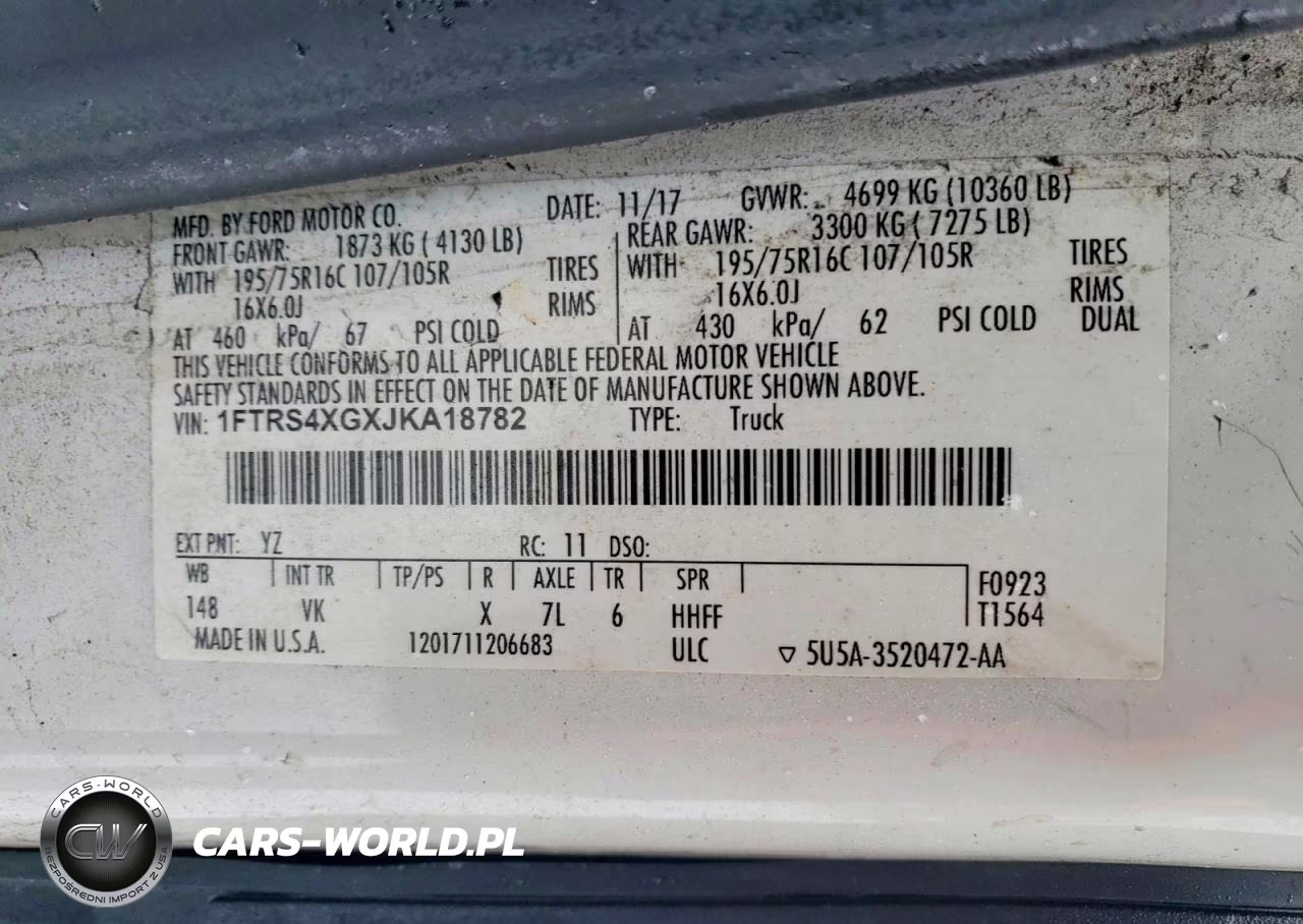 2018 Ford Transit 350 Hd Delivery Van VIN:1FTRS4XGXJKA18782 - 13