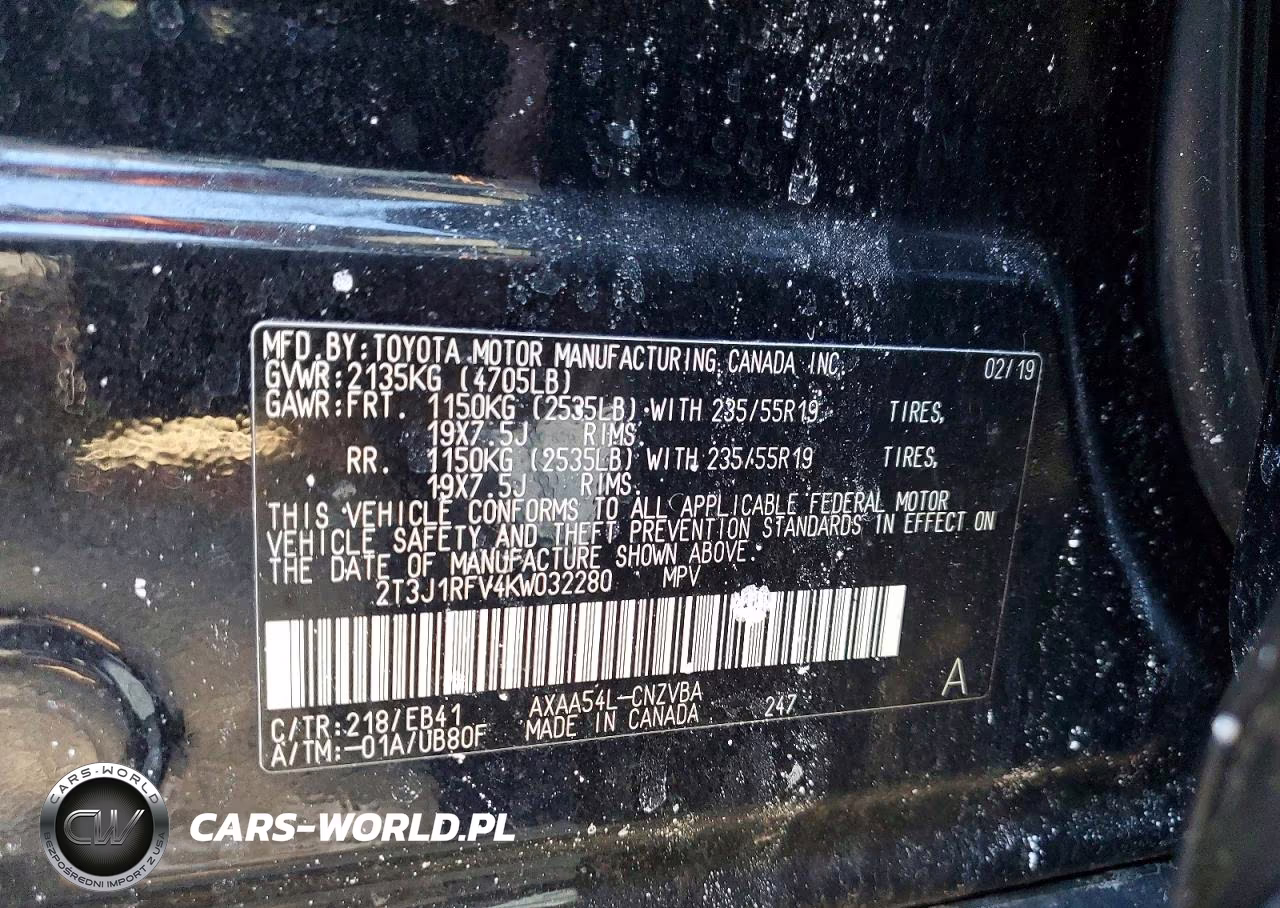 2019 Toyota Rav4 Adventure VIN:2T3J1RFV4KW032280 - 13