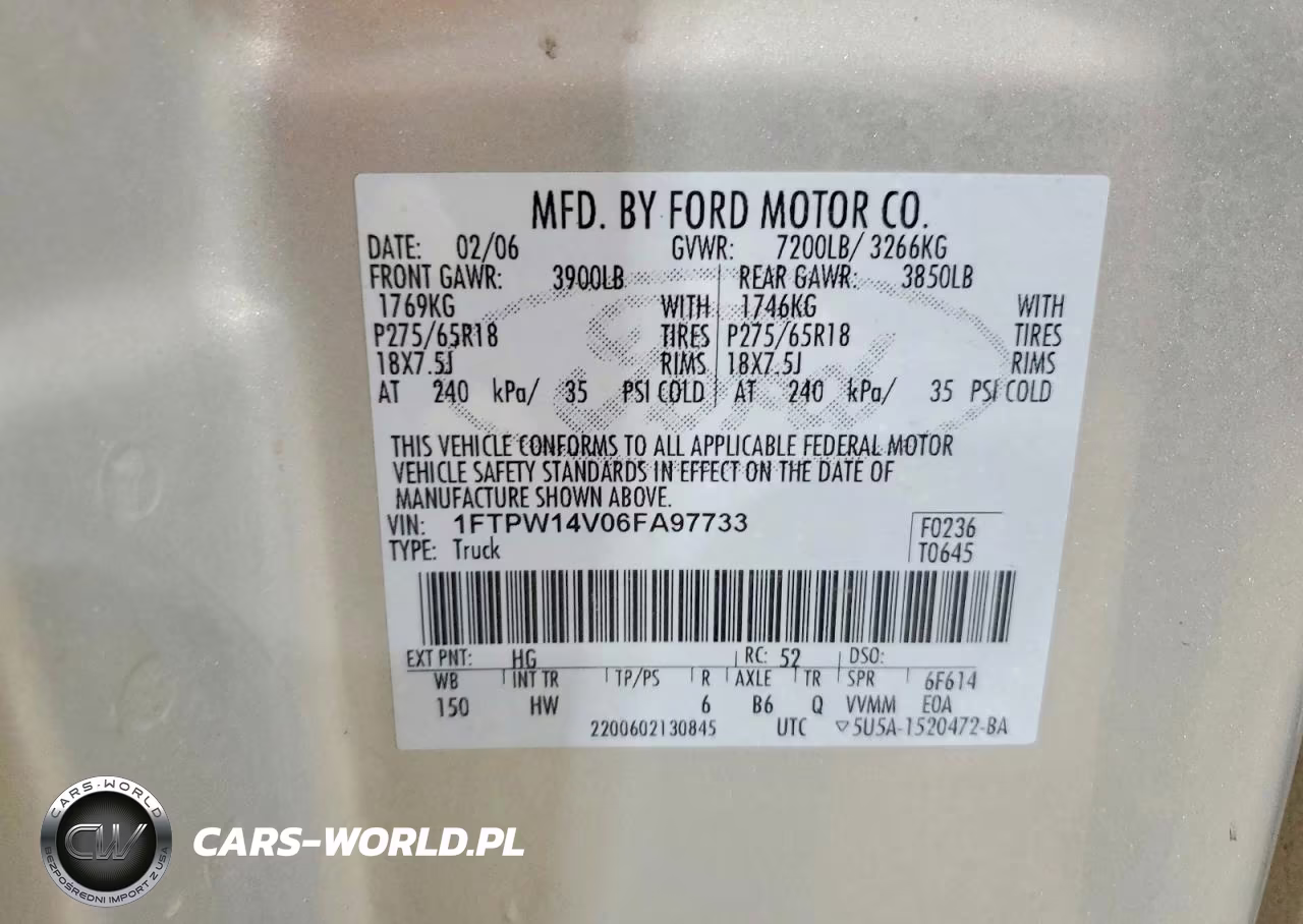 2006 Ford F150 Supercrew VIN:1FTPW14V06FA97733 - 12