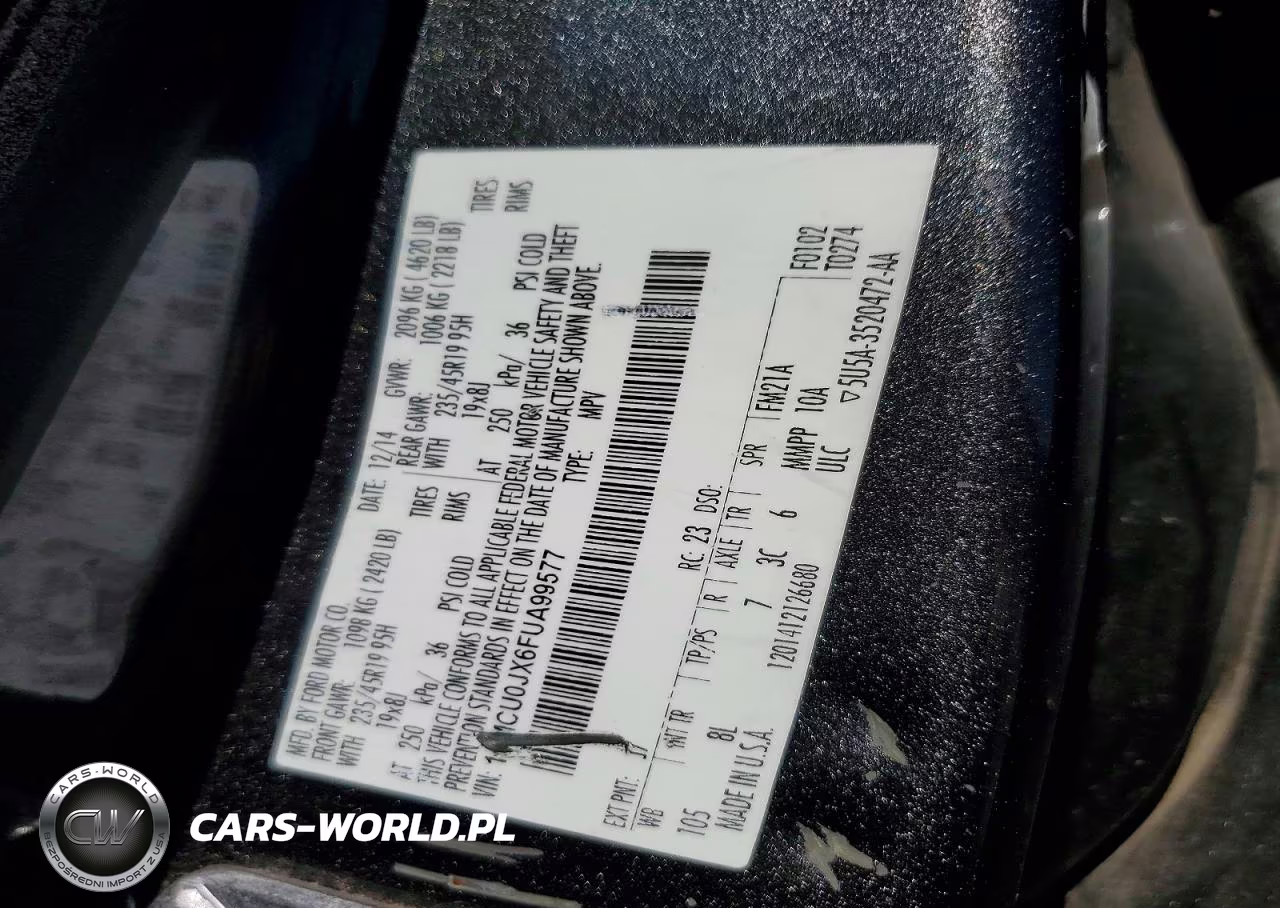 2015 Ford Escape Titanium VIN:1FMCU0JX6FUA99577 - 13