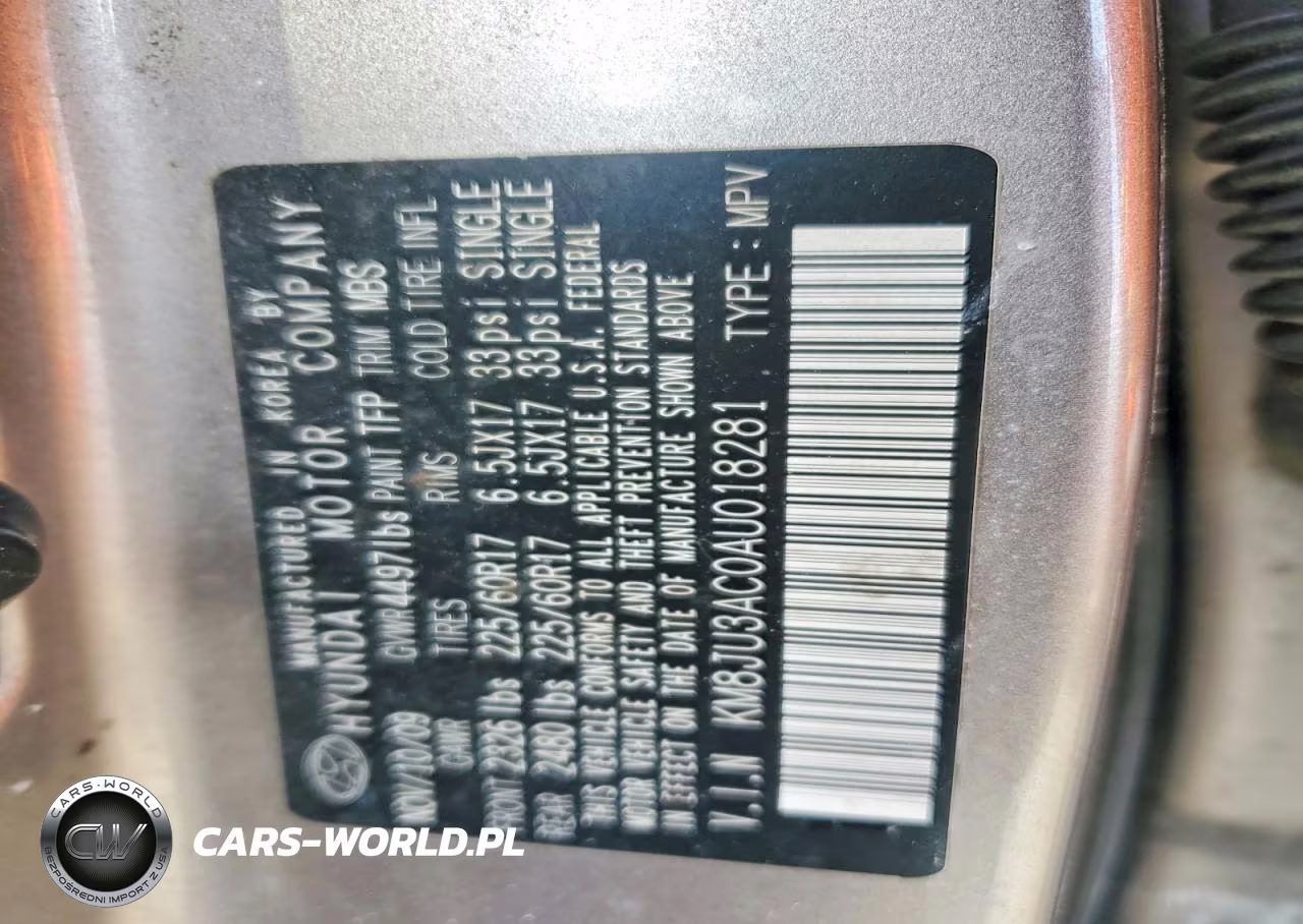 2010 Hyundai Tucson Gls VIN:KM8JU3AC0AU018281 - 13