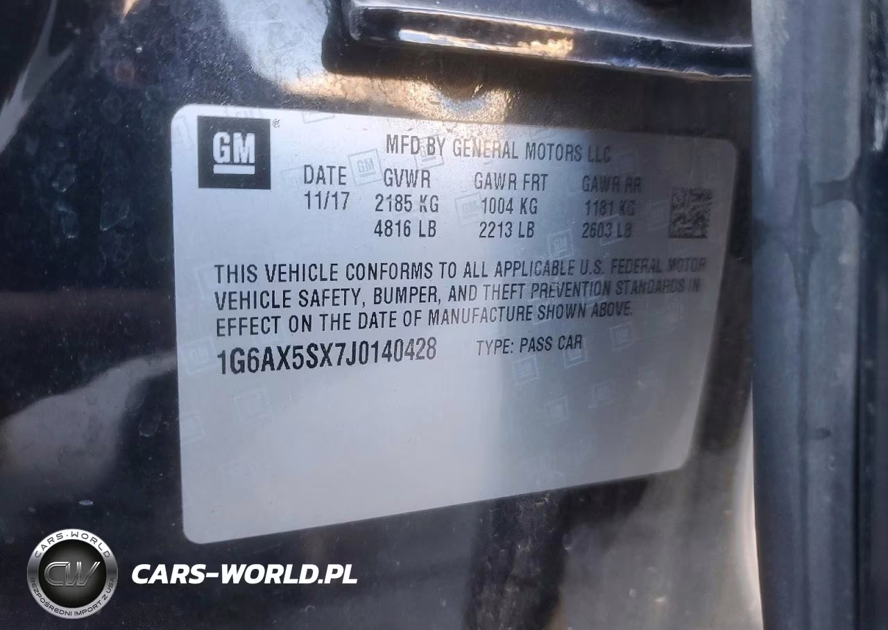2018 Cadillac Cts Luxury VIN:1G6AX5SX7J0140428 - 12