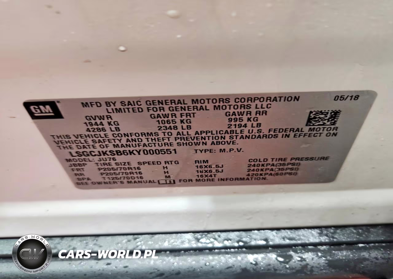 2019 Chevrolet Trax Ls VIN:LSGCJKSB6KY000551 - 13
