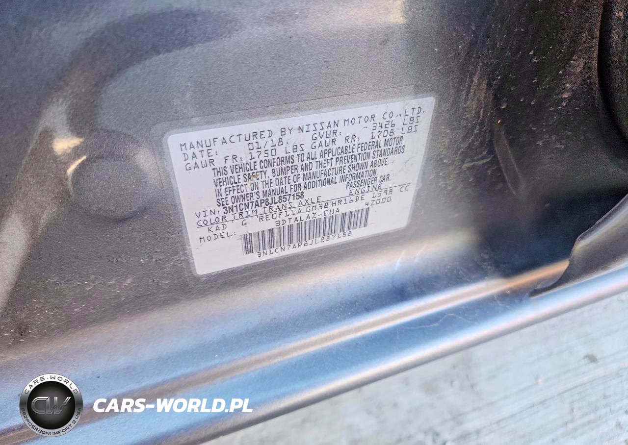 2018 Niss Versa VIN:3N1CN7AP8JL857158 - 13