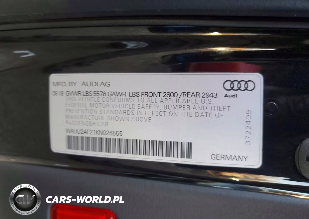 2019 Audi A7 Premium Plus S-Line VIN:WAUU2AF21KN026555 - 12