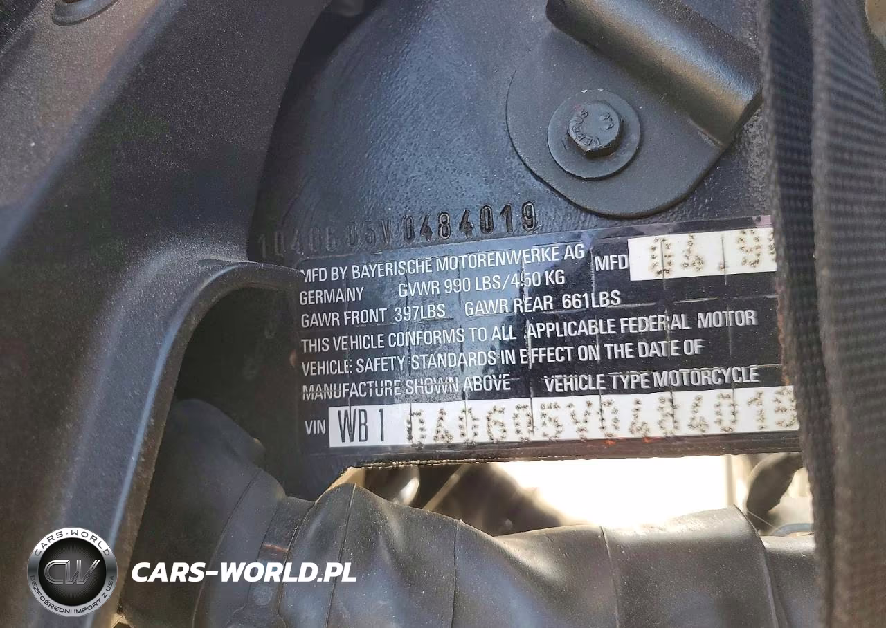 1997 BMW R850 R VIN:WB1040605V0484019 - 9