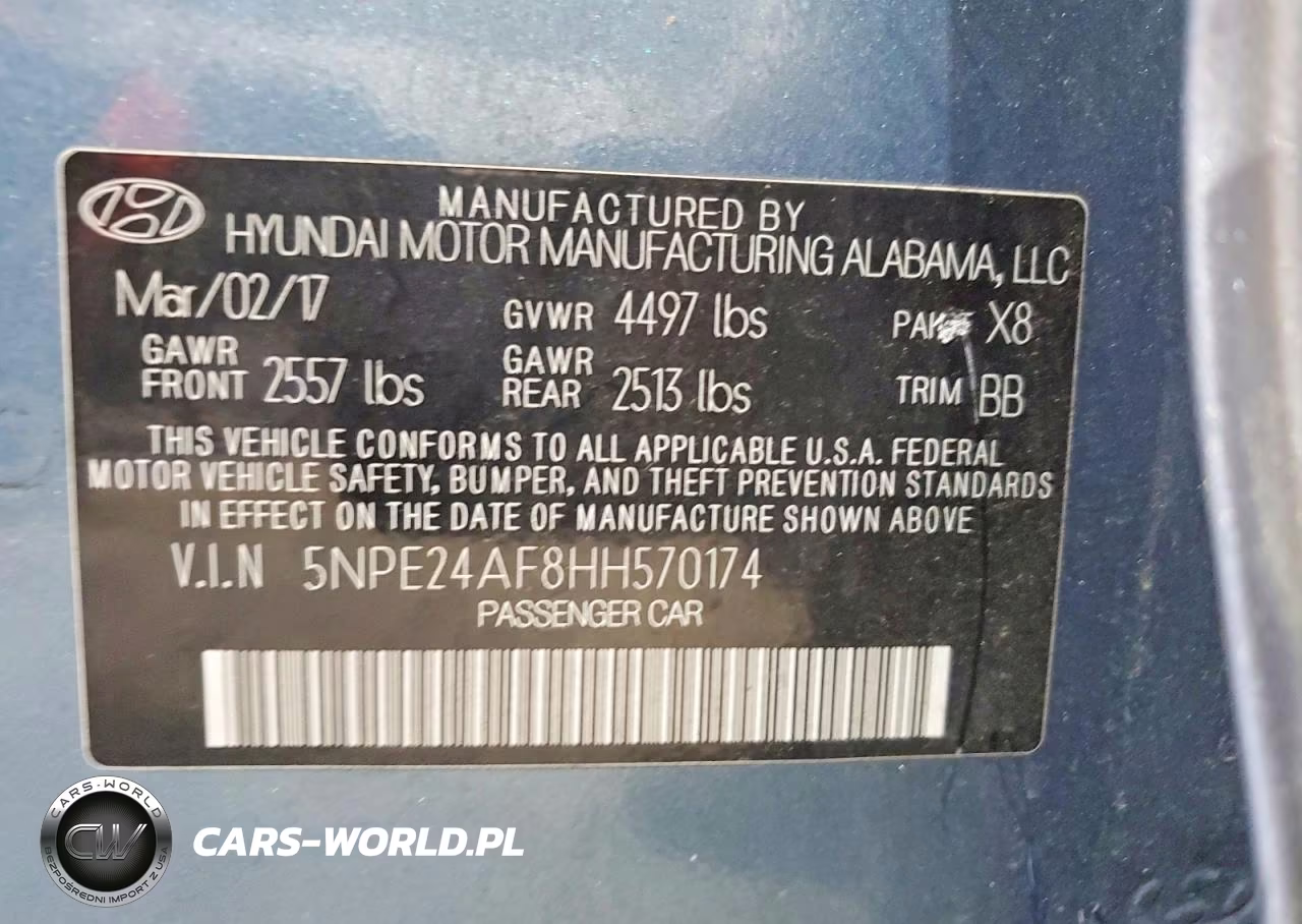 2017 Hyundai Sonata Se VIN:5NPE24AF8HH570174 - 13