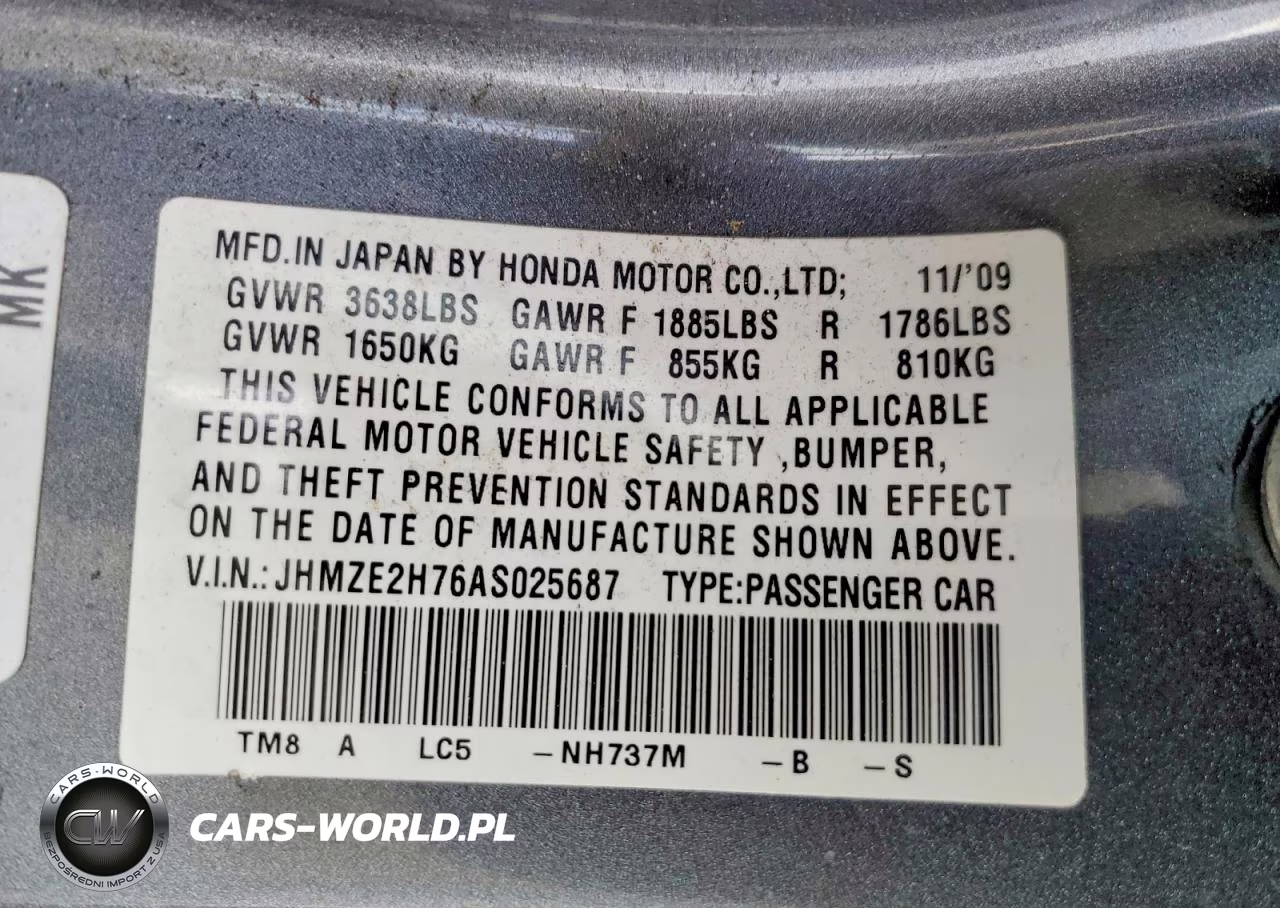 2010 Honda Insight Ex VIN:JHMZE2H76AS025687 - 12