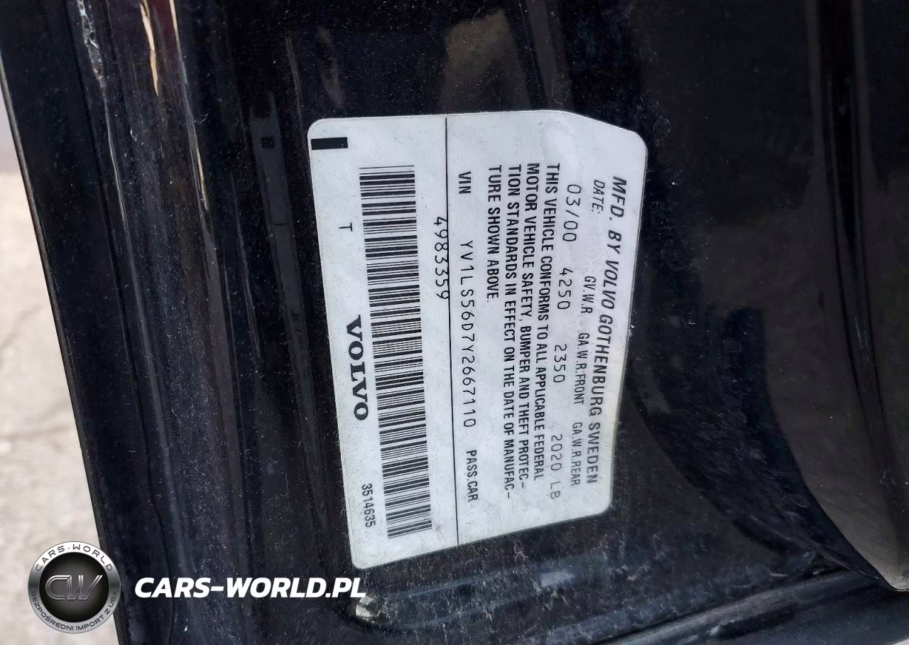 2000 Volvo S70 Glt VIN:YV1LS56D7Y2667110 - 12